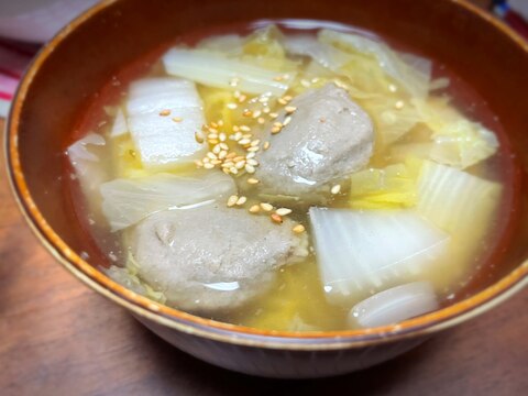 【白菜たっぷり】お手軽つみれ汁